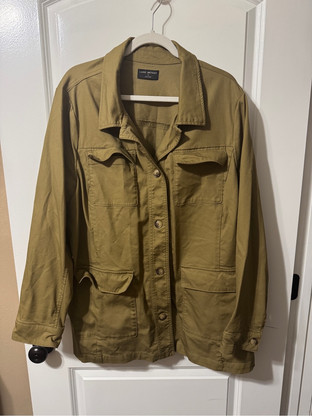 Lane Bryant Olive Dobby Jacket